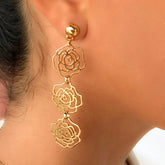 Brinco Olga - Banhado a Ouro - Hipoalergênico